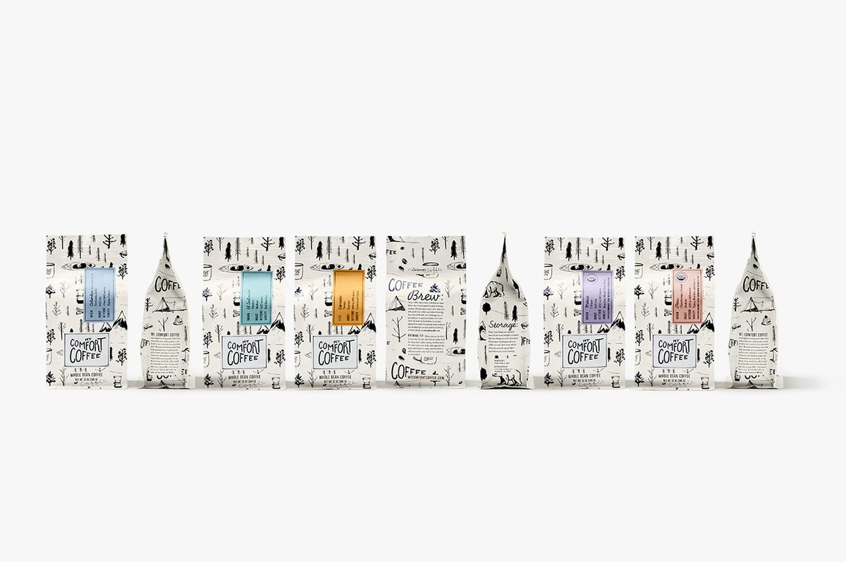 （餐飲）Comfort咖啡品牌vi設計——插圖包裝視覺設計，vi設計，餐飲vi設計，餐飲品牌vi設計，包裝視覺設計，品牌標識vi設計，品牌vi設計，品牌策劃，深圳vi設計，左右格局
