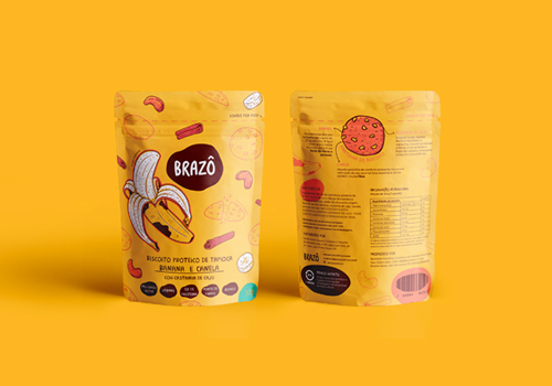 巴西天然純素小餅干吃食品牌包裝設(shè)計(jì)自然的視覺(jué)包裝