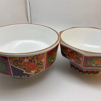 上海壹粵密胺特色面碗餐具，日式多邊形創(chuàng)意拉面碗定制