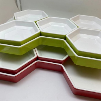 壹粵密胺豬肉卷盒子，食堂小份菜碟子餐具，自助餐自選餐具