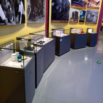 博物館瓷器展覽柜平柜鋼制電動(dòng)升降展柜陳列展示柜